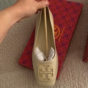 Tory Burch Georgia Ballet Soft Croco Emboss Flats